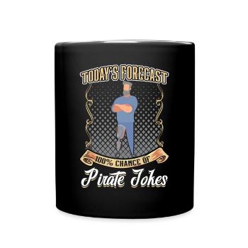 100 pour cent de chance de prothèse de jambe Pirate Jokes - Mug uni - noir - Devant