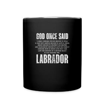 Labrador - Tasse einfarbig - Schwarz - Vorne