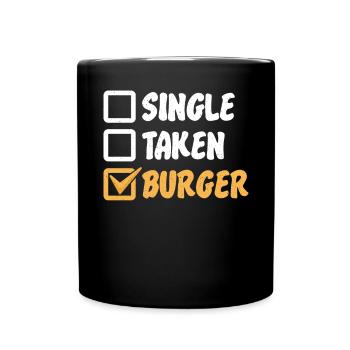 Burger Lover Gift - Full Colour Mug - black - Front