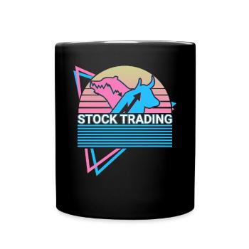 Stock Trading Stock Traders Retro - Full Colour Mug - black - Front