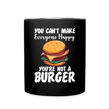 Burger Lover Gift - Full Colour Mug - black - Front