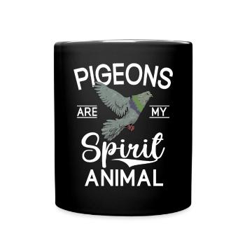 Drôle de pigeon Fancier & Pigeons Whisperer Pigeon voyageur - Mug uni - noir - Devant