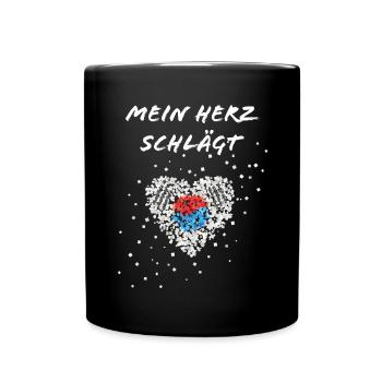 Corée du Sud Heartbeat Corée du Sud Corée du Sud - Mug uni - noir - Devant
