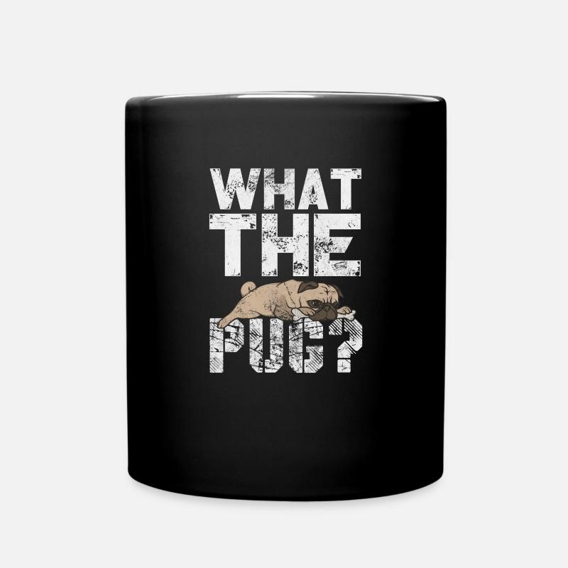 Mops - Tasse einfarbig - Schwarz