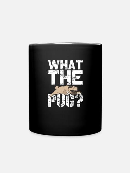 Mops Hund Hundefreund Haustier Möpse Pug Geschenk - Tasse einfarbig - Schwarz