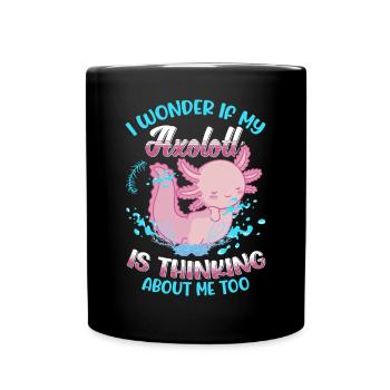 Axolotl Queue Cadeau Amphibien Axolotl - Mug uni - noir - Devant