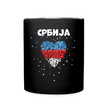Serbie drapeau serbe drapeau serbe Serbie City Trip - Mug uni - noir - Devant