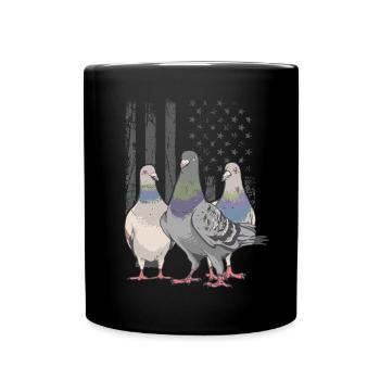 Drôle de pigeon Fancier & Pigeons Whisperer Pigeon voyageur - Mug uni - noir - Devant