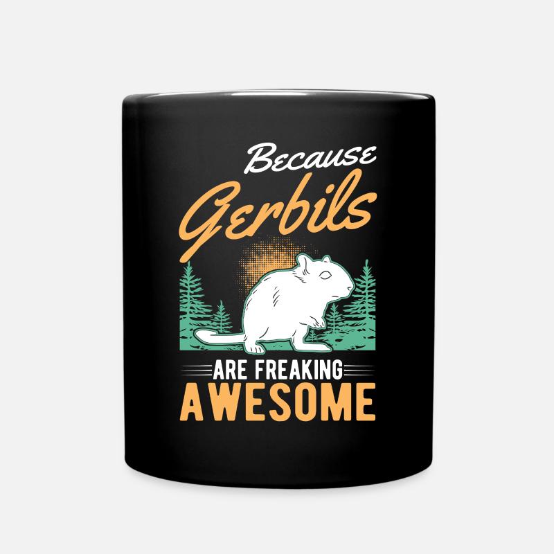 Parce que les gerbilles sont des gerbilles géniales - Mug uni - noir