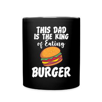 Burger Lover Gift - Full Colour Mug - black - Front