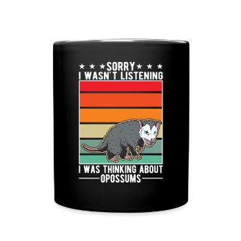 Opossum Gift Possum Marsupial - Full Colour Mug - black - Front