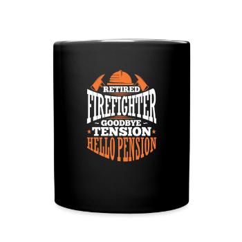 Pension de retraite des pompiers Pension Gift Pension Gift - Mug uni - noir - Devant