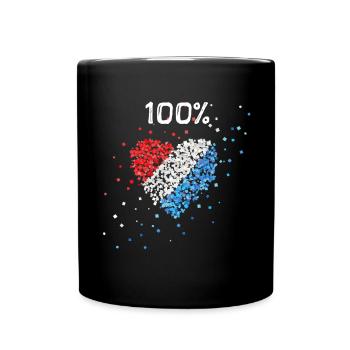 Niederlande Oranje Niederländer Fanblock Holland - Tasse einfarbig - Schwarz - Vorne