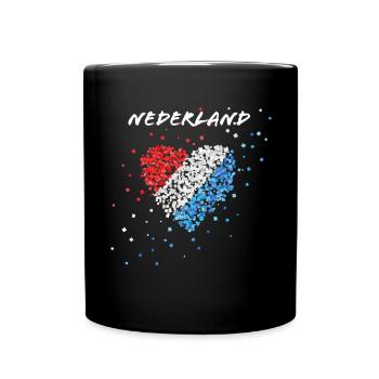 Pays-Bas Pays-Bas Drapeau néerlandais - Mug uni - noir - Devant
