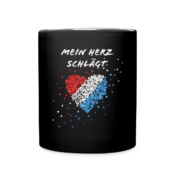 Pays-Bas battement de cœur Orange DutchHolland - Mug uni - noir - Devant