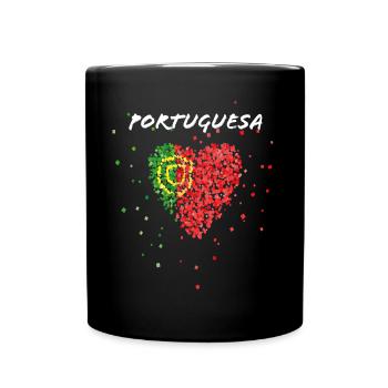 Portugal Portuguesa Portugal flag Portugal flag - Full Colour Mug - black - Front