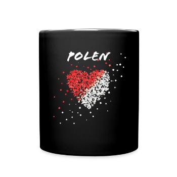 Poland Polish flag flag Polska winter sports - Full Colour Mug - black - Front