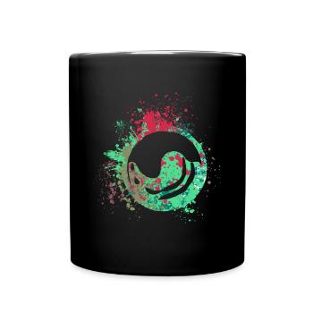 Splash Art Lacrosse - Tasse einfarbig - Schwarz - Vorne