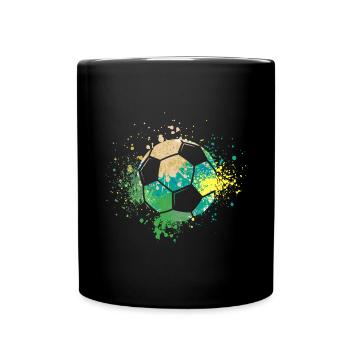 Splash Art Soccer - Full Colour Mug - black - Front