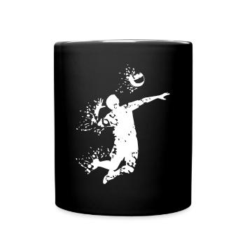 Joueur de volleyball Splash Art - Mug uni - noir - Devant