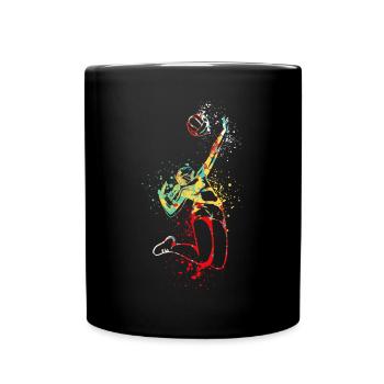 Cool Splash Art Volleyball Fille - Mug uni - noir - Devant