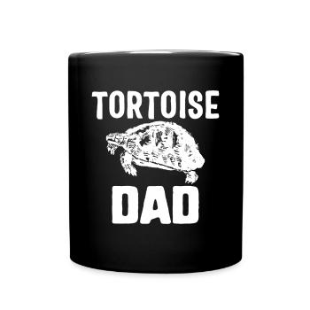 Tortoise Dad Sulcata Tortoise Save The Turtle Rept - Full Colour Mug - black - Front