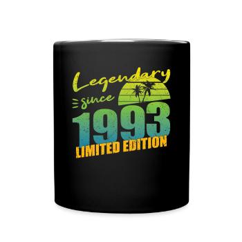 30e anniversaire né en 1993 Légendaire depuis 1993 - Mug uni - noir - Devant