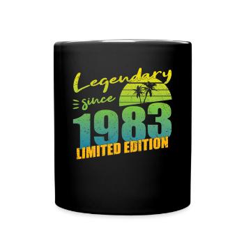 40e anniversaire né en 1983 Légendaire depuis 1983 - Mug uni - noir - Devant