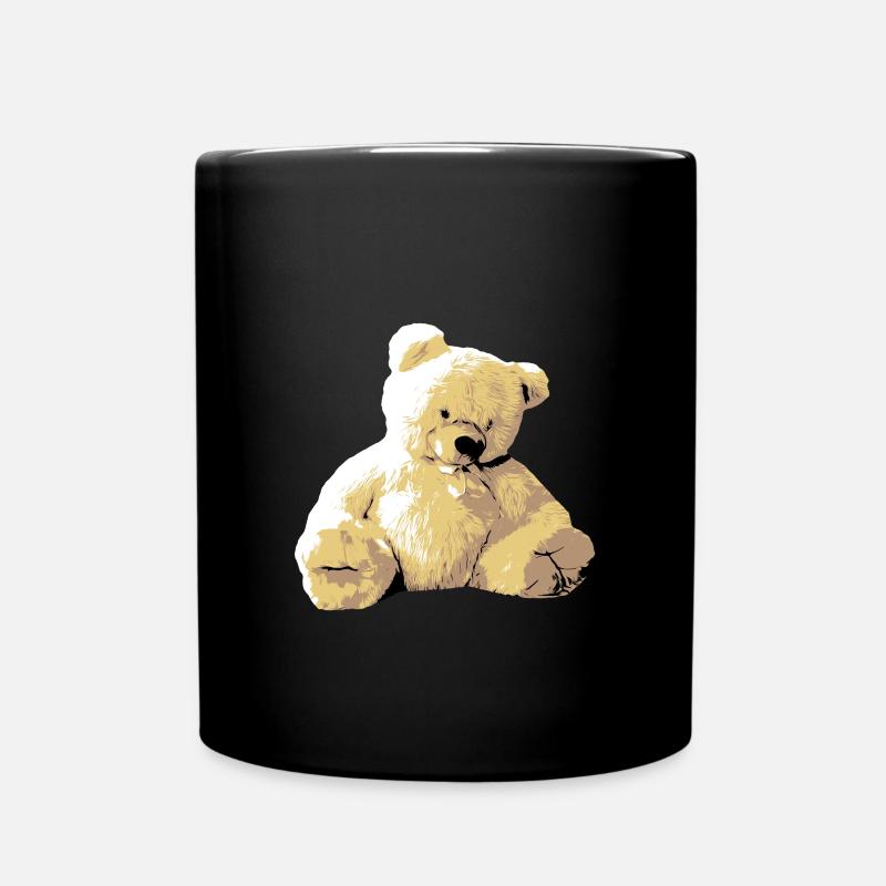 Teddy Bär Teddybär Cartoon Teddy bear Motiv - Tasse einfarbig - Schwarz
