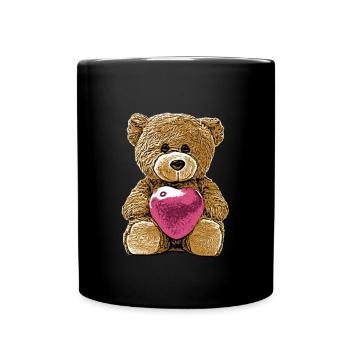 Teddy Bear Teddy Bear Cartoon Teddy bear Motif - Full Colour Mug - black - Front