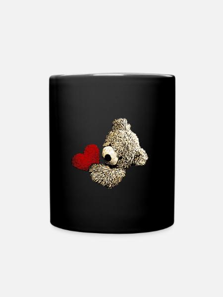 Teddy Bear Teddy Bear Cartoon Teddy bear Motif - Full Colour Mug - black