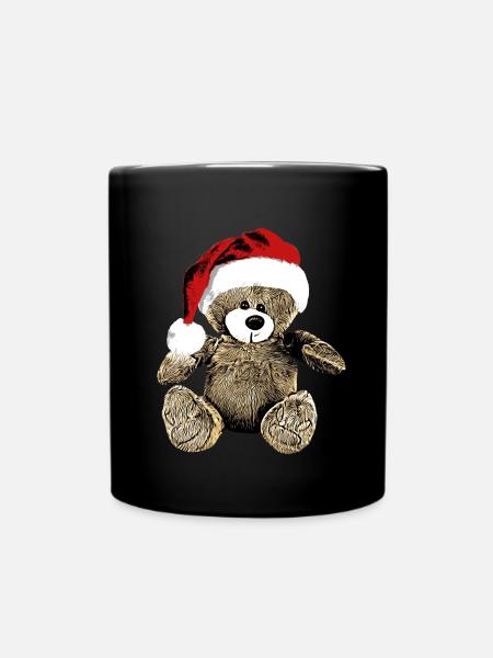 Teddy Bär Teddybär Cartoon Teddy bear Weihnachten - Tasse einfarbig - Schwarz