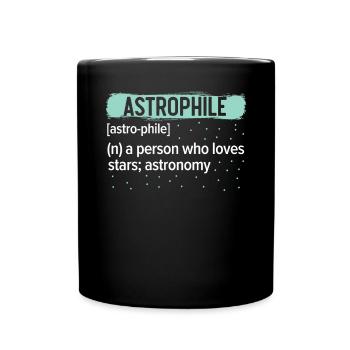 Astrophile Astronomy Astronomer Telescope - Mug uni - noir - Devant