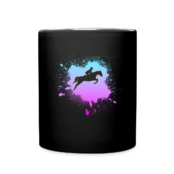 Équitation - Mug uni - noir - Devant