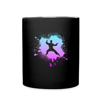 Kampfsport - Tasse einfarbig - Schwarz - Vorne