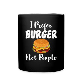 Burger Lover Cadeau - Mug uni - noir - Devant