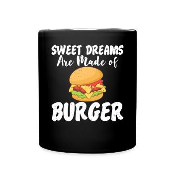 Burger Lover Gift - Full Colour Mug - black - Front