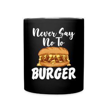 Burger Lover Gift - Full Colour Mug - black - Front