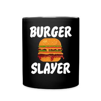 Burger Lover Gift - Full Colour Mug - black - Front