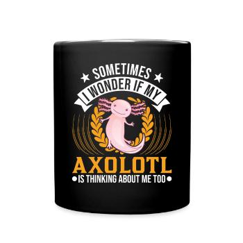 Axolotl Queue Cadeau Amphibien Axolotl - Mug uni - noir - Devant