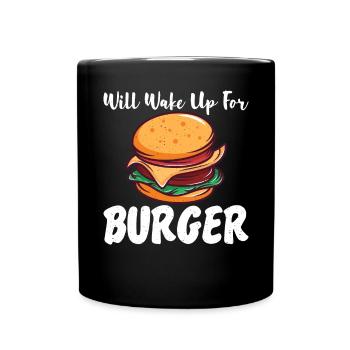 Burger Lover Gift - Full Colour Mug - black - Front