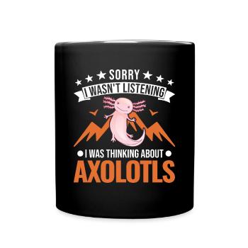 Axolotl Queue Cadeau Amphibien Axolotl - Mug uni - noir - Devant