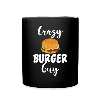 Burger Lover Gift - Full Colour Mug - black - Front