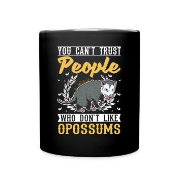 Opossum Gift Possum Marsupial - Full Colour Mug - black - Front