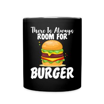 Burger Lover Gift - Full Colour Mug - black - Front