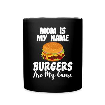 Burger Lover Gift - Full Colour Mug - black - Front