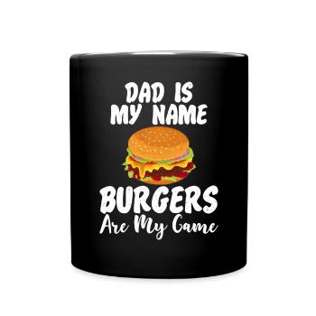 Burger Lover Gift - Full Colour Mug - black - Front