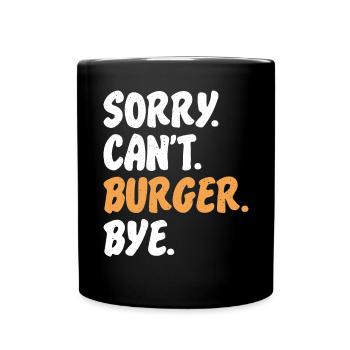 Burger Lover Gift - Full Colour Mug - black - Front