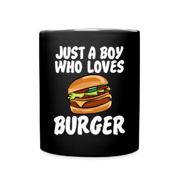 Burger Lover Gift - Full Colour Mug - black - Front