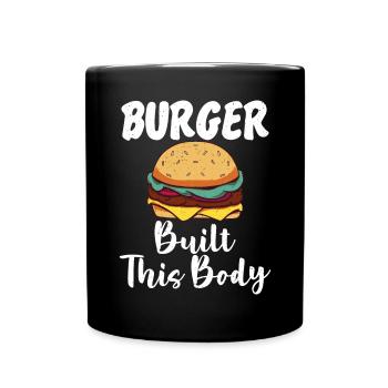 Burger Lover Gift - Full Colour Mug - black - Front